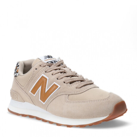 Championes de Mujer New Balance 574 Camel - Leopardo