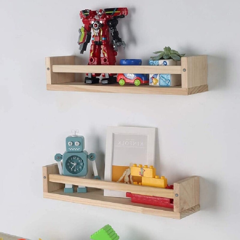 Estante repisa y toallero de pared bambú Estante repisa y toallero de pared bambú