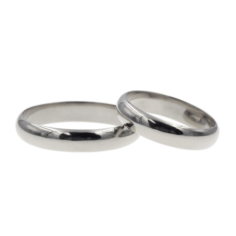 Par de alianzas clásicas de oro amarillo 18k - bombé de 4mm - incluye grabado Par de alianzas clásicas de oro amarillo 18k - bombé de 4mm - incluye grabado
