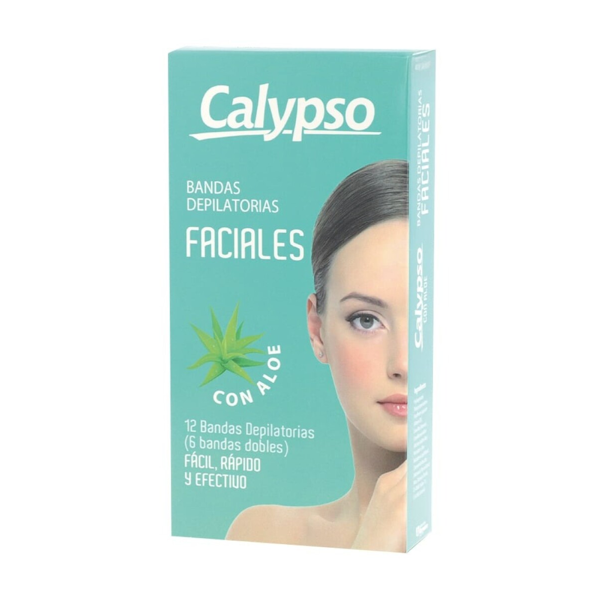 Calypso Bandas Depilatorias Faciales con Aloe 12 Bandas | Suavidad y Cuidado Natural 