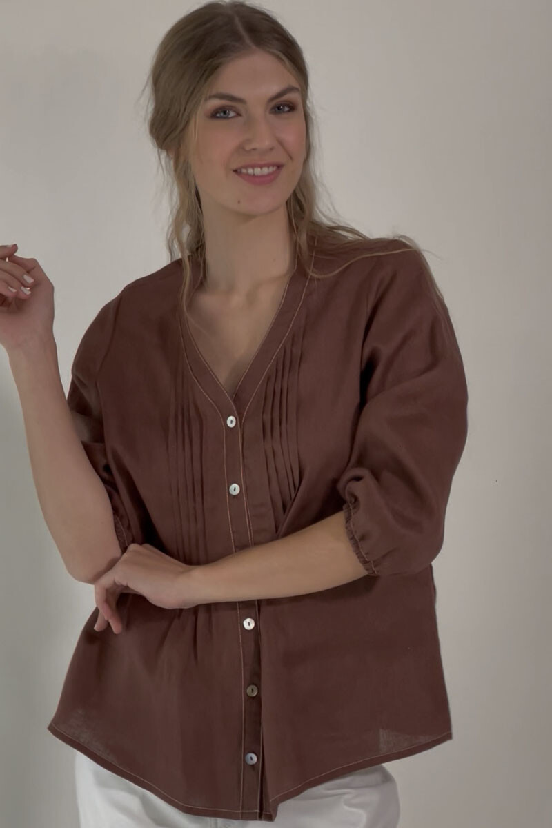 Camisa camelia - Chocolate 
