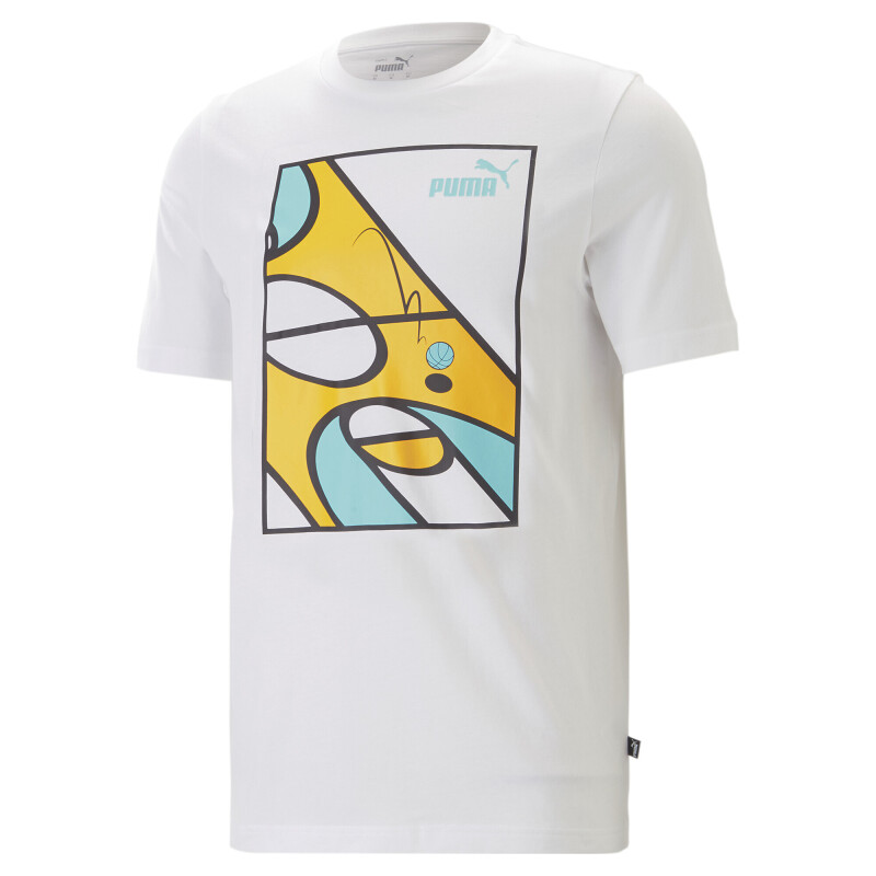 Remera Puma Graphics Court Tee de Hombre - 674481 02 Blanco
