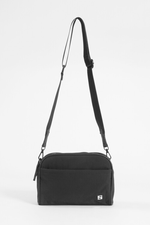 Bandolera doble cierre negro