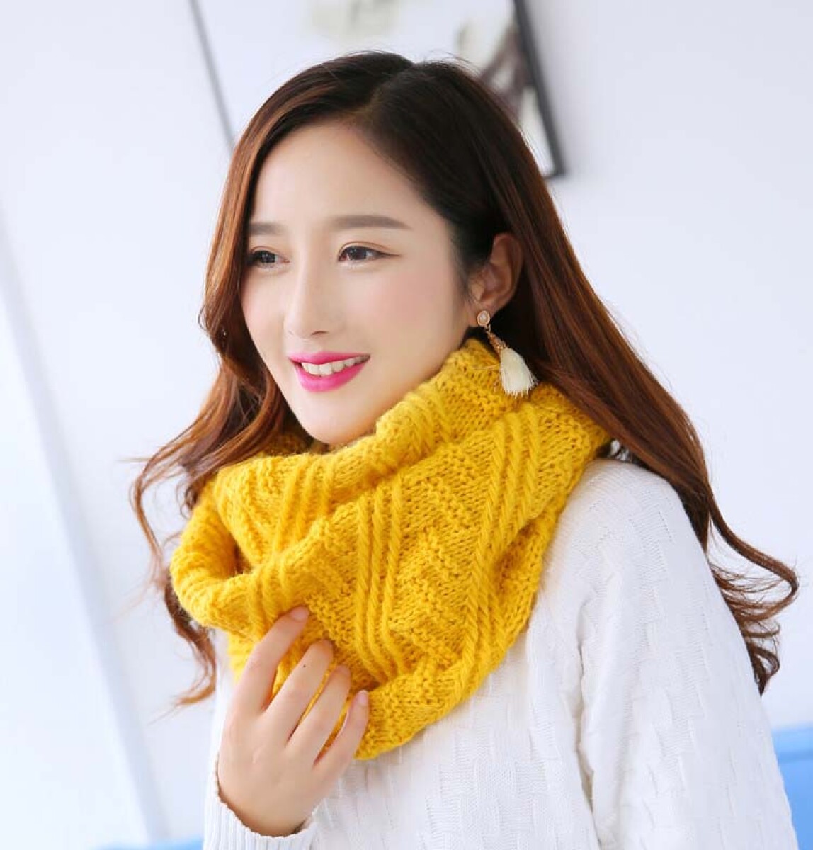 Cuello tejido - Amarillo 