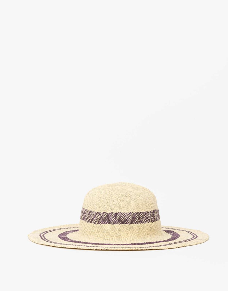 Sombrero Efecto Rafia - Combinacion Bicolor 