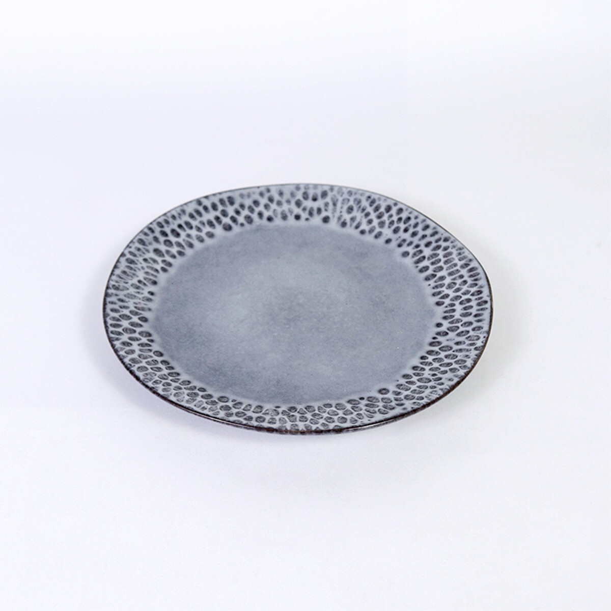 PLATO PLAYO CERAMICA GRIS COMB P/POSTRE 21CM 