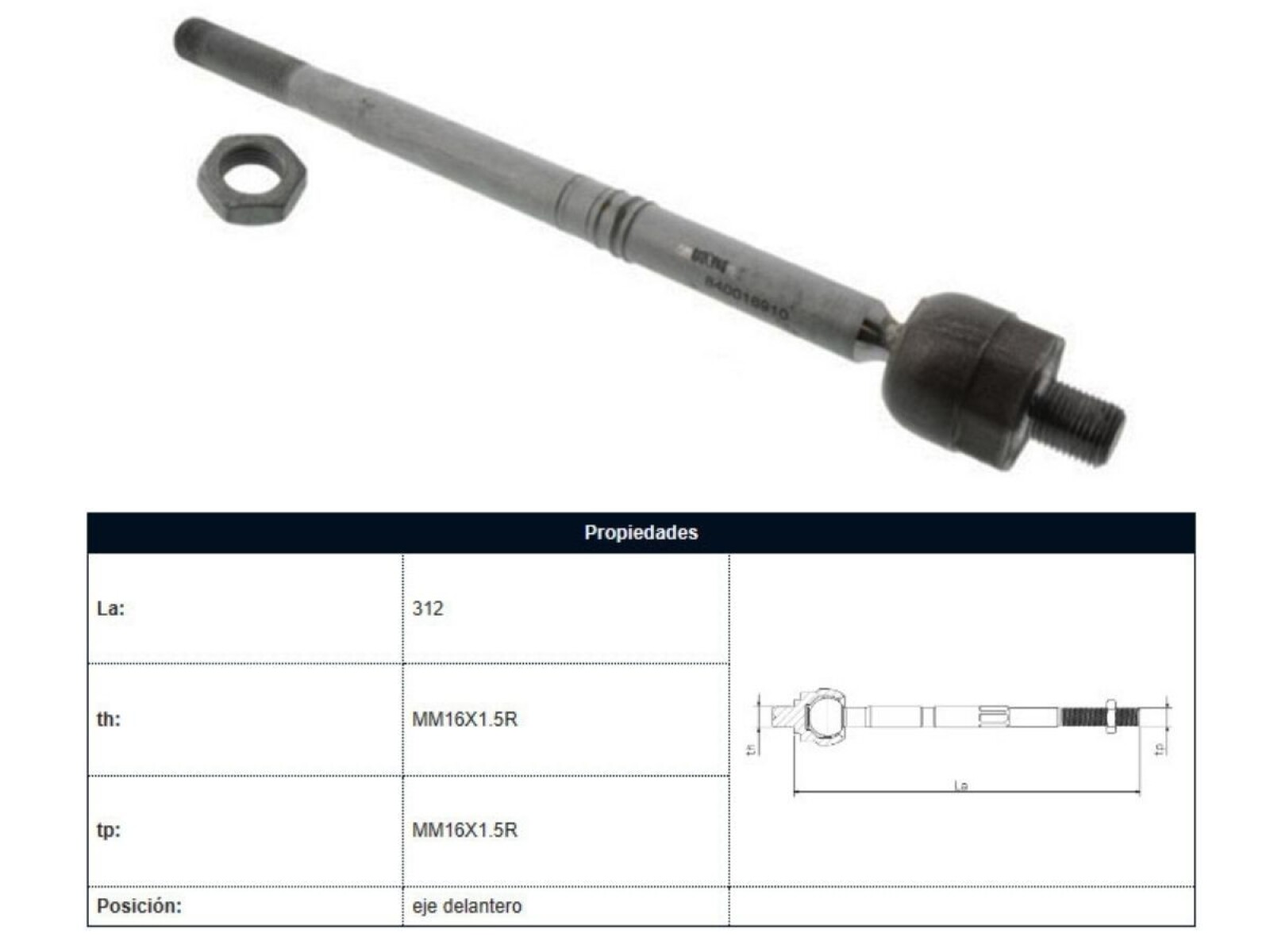 Mate Audi A3/Q3 Seat Leon Sc/Leon Cupra Sc Volks Vento/Golf/Tiguan 03-25 Der/Izq 