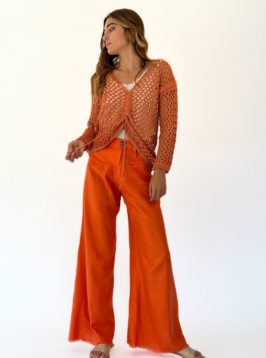PANTALON JACINTO METALIZADO - NARANJA 