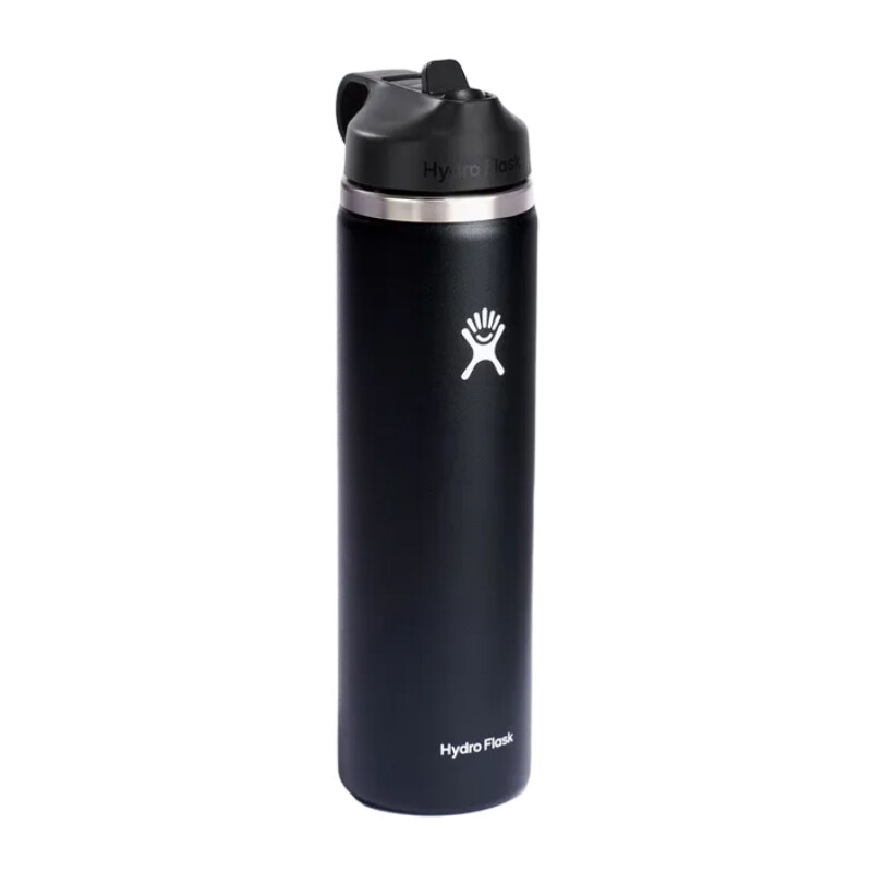 Botella Hydro Flask 24Oz Wide Flex Straw Cap - Negro Botella Hydro Flask 24Oz Wide Flex Straw Cap - Negro