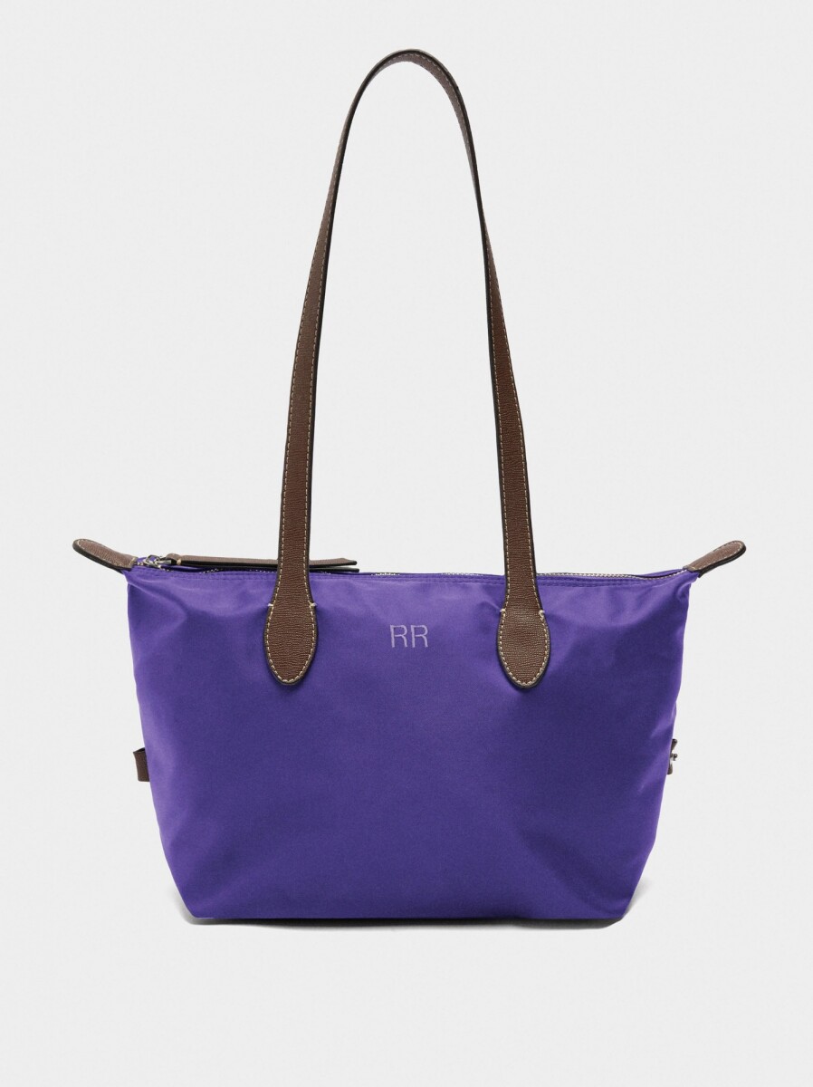 Bolso Shopper De Nylon S - violeta 