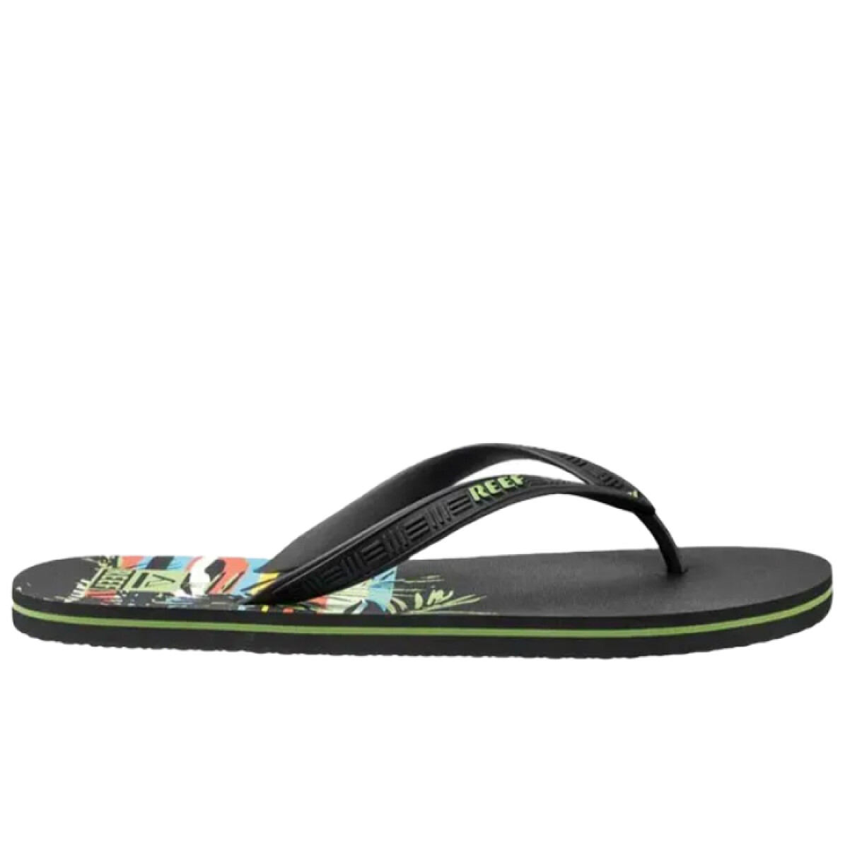 Ojotas Reef Seaside Prints Retro Horizon - Negro 