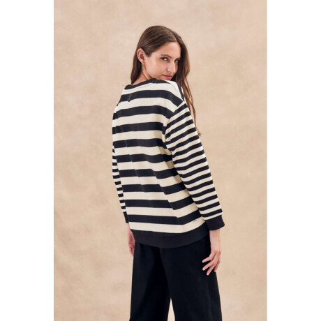 Sweater Rayado Multi Negro