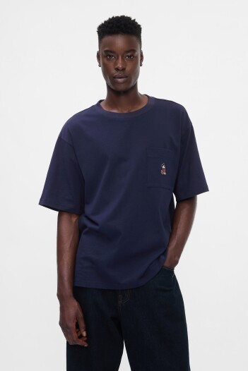 Remera Con Bolsillo Disney Hombre Navy Uniform