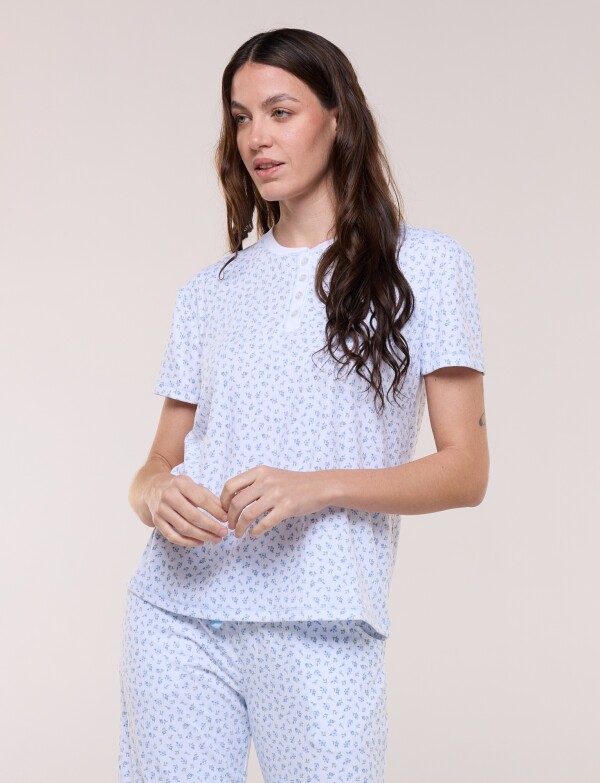 Pijama Con Capri BLANCO/MULTI