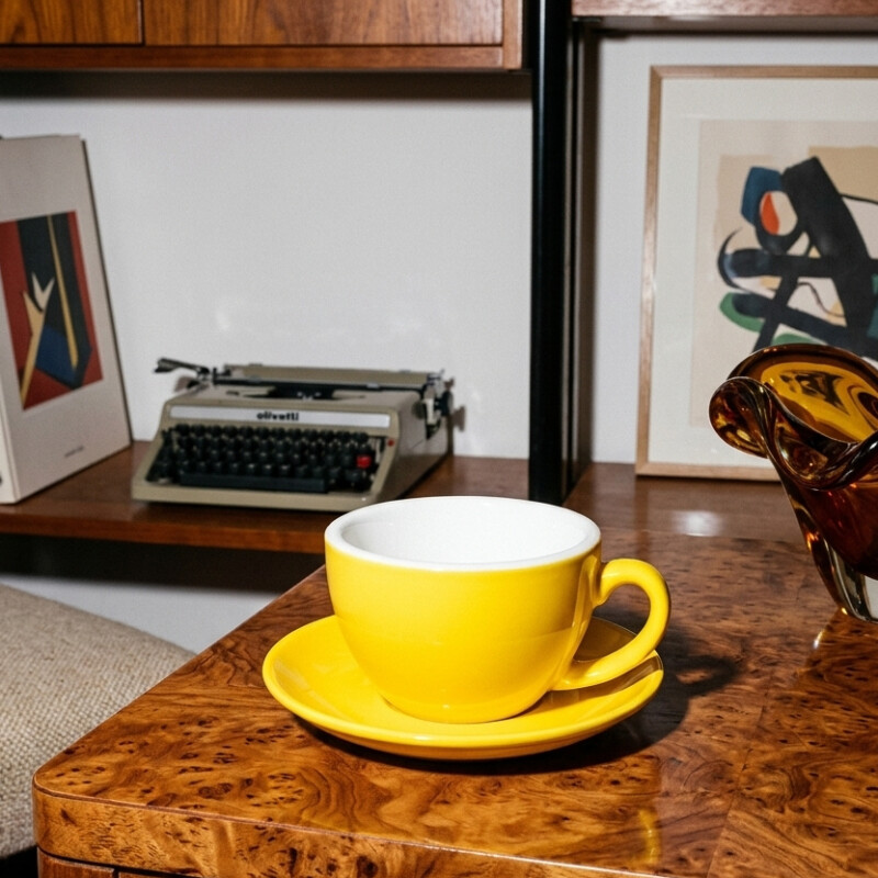 Taza cerámica Milán 250ml Amarillo
