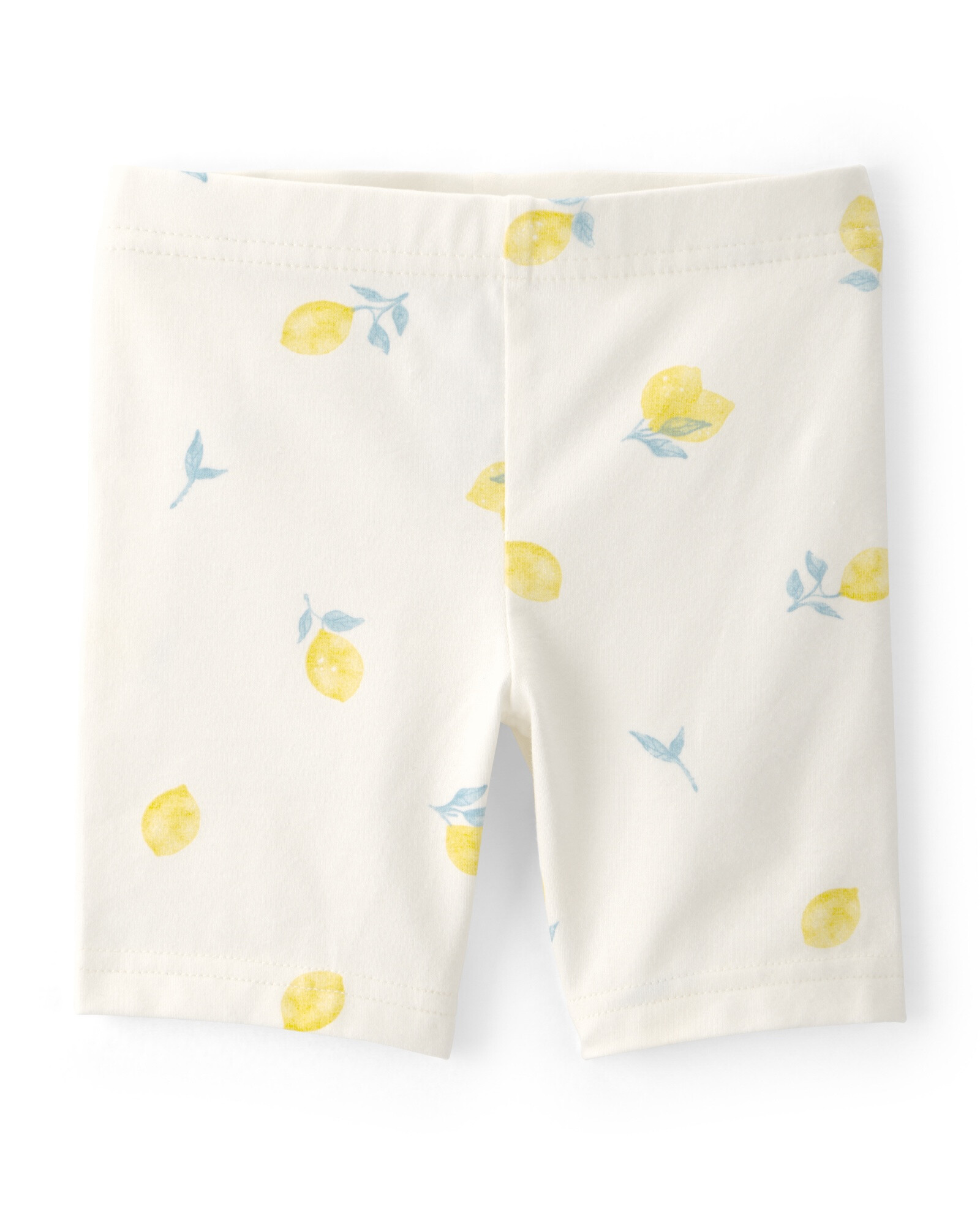 Short ciclista de algodón, crema, diseño limones Sin color