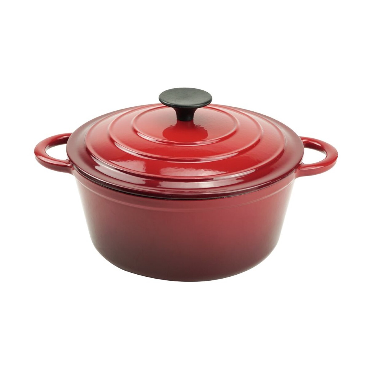 CACEROLA HIERRO C/TAPA ROJO 4.8L D26CM 