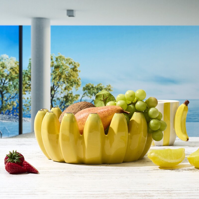 Fuente de ceramica para frutas Modelo Bananas Fuente De Ceramica Para Frutas Modelo Bananas
