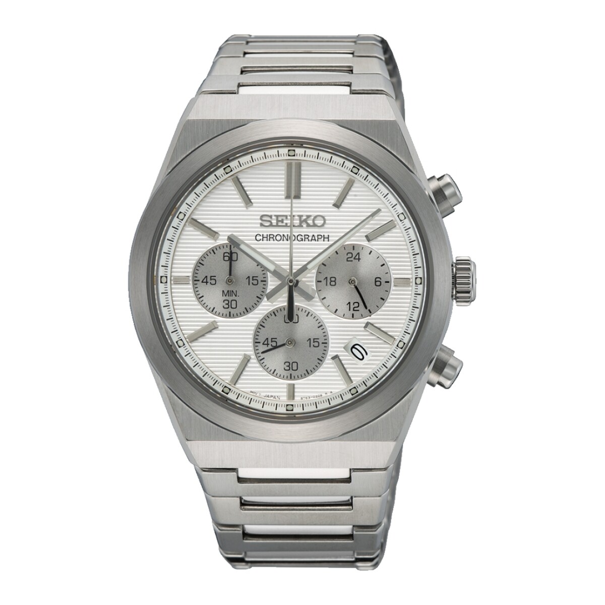 Reloj Seiko SSB451P1 para hombre con correa de acero - Plateado 