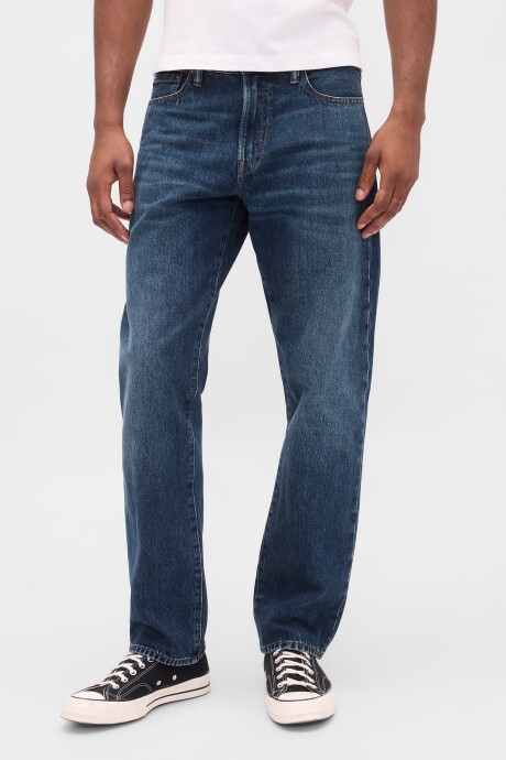 Jean Relaxed Straight Hombre Dark Wash