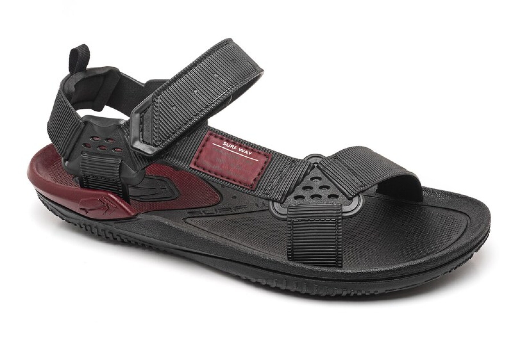 SurfWay Sandalia C/Velcro Ad de Hombre - S5501 - Bordo 