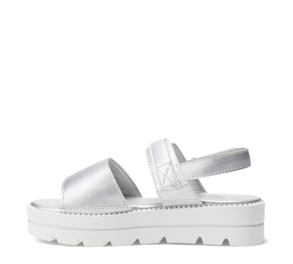 Sandalia RETINO de pu Silver/White