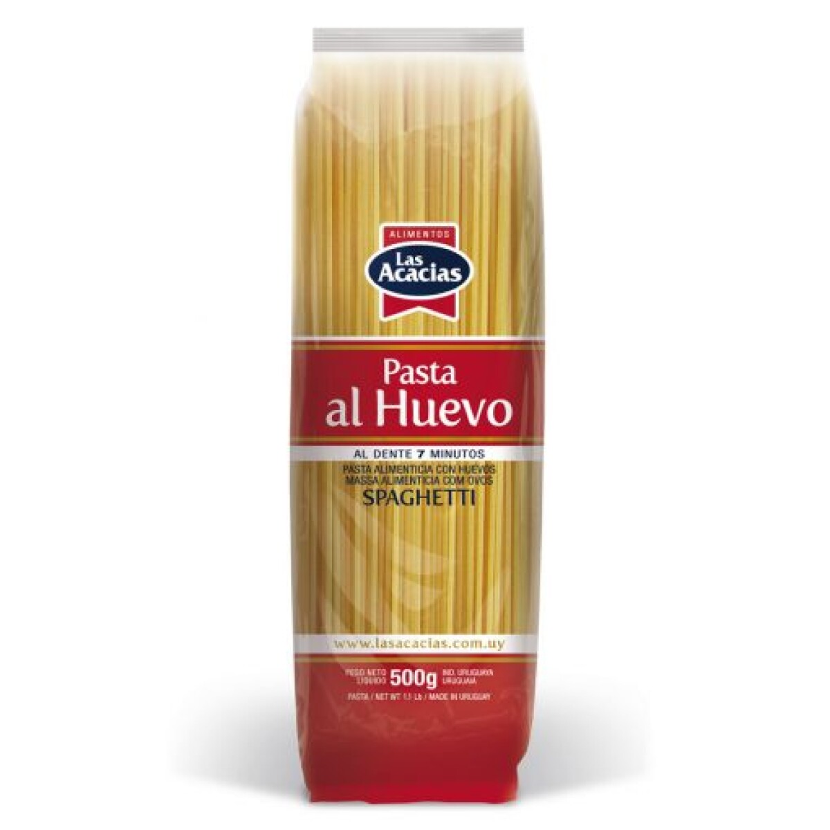 FIDEOS LAS ACACIAS AL HUEVO SPAGHETTI DE 500 GRS 