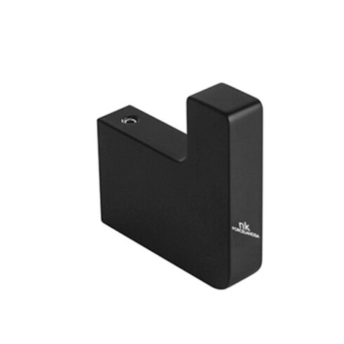 PERCHA METALICA DE BAÑO EN COLOR NEGRO ACABADO MATE NEGRO
