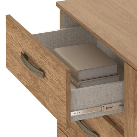 Cómoda cajonera 4 cajones 1 puerta MARRÓN-GRIS