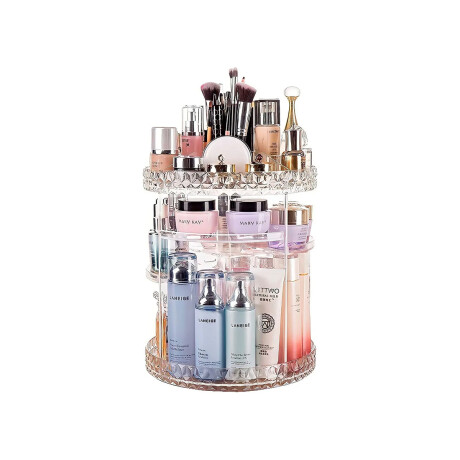 Organizador giratorio acrílico de cosméticos 22*22*26 Transparente