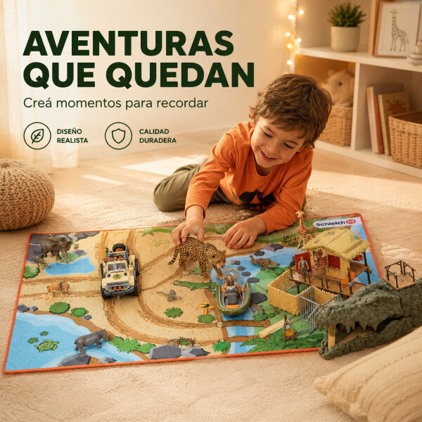Juego Schleich Alfombra Interactiva Figura Juguete Niños Variante Modelo Jaguar