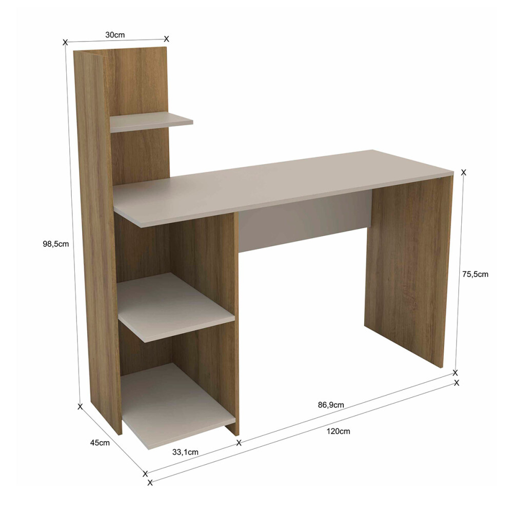 ESCRITORIO DE OFICINA IMOLA COLOR MIEL/ARENAS Escritorio De Oficina Imola Color Miel/arenas
