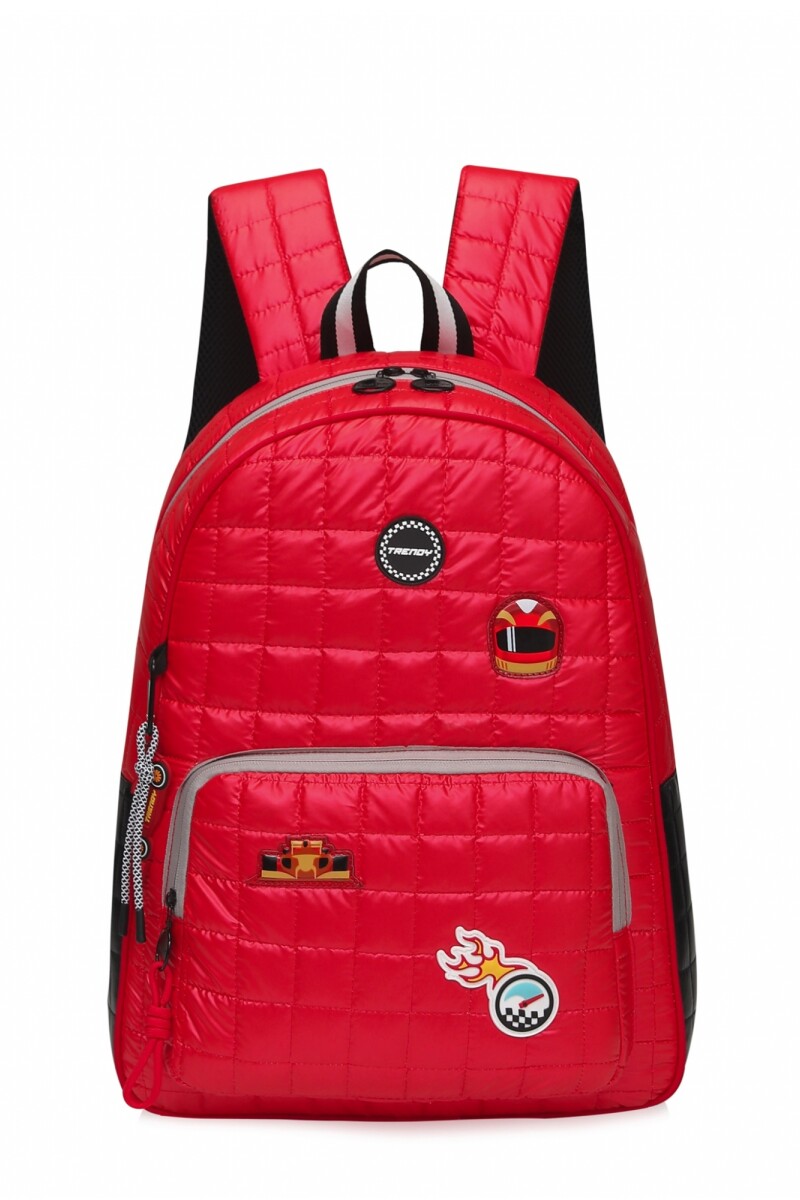Mochila puffer Rojo