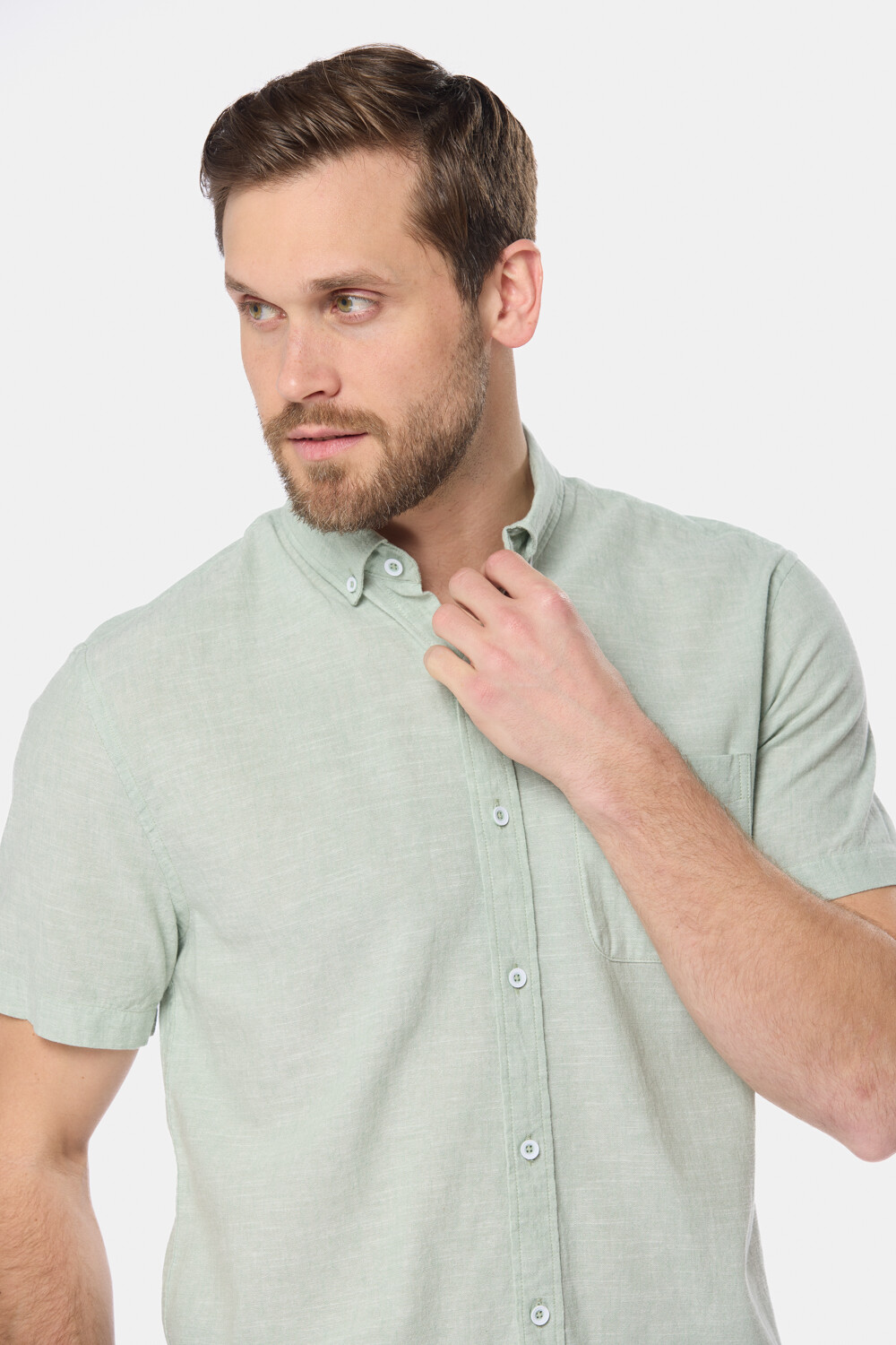 CAMISA DE LINO Verde