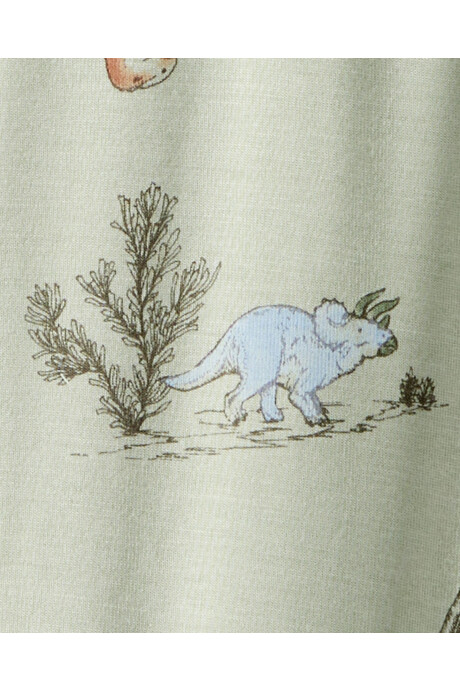 Pijama una pieza de viscosa Ecovero, con pie, diseño dinos, línea Purelysoft Sin color