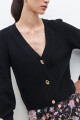 Cardigan escote V negro