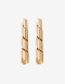 Aros Colgantes Largos Metal Aros Colgantes Largos, Espiral - Dorado