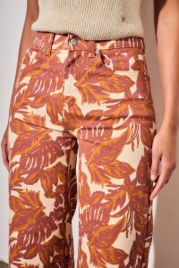 Jean Wide Leg Estampado Multi
