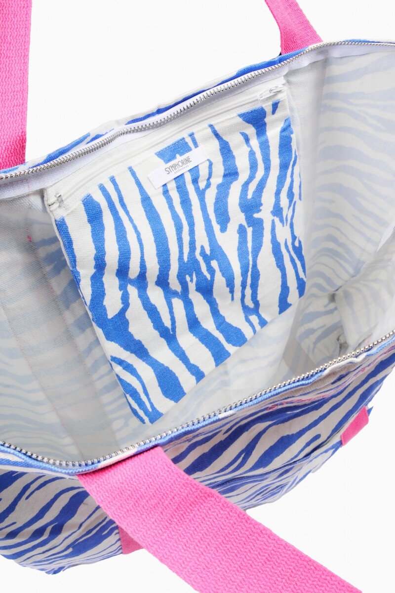Bolso cebra celeste