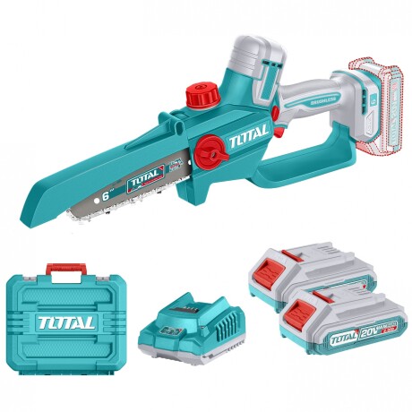 Motosierra De Mano Inalámbrica 20v 6" Sin Carbones - 2 Baterías 2.0Ah Motosierra De Mano Inalámbrica 20v 6" Sin Carbones - 2 Baterías 2.0Ah