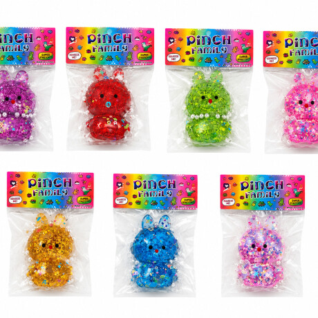 Muñeco Squishy Pinch Family de Conejo Brillante 001