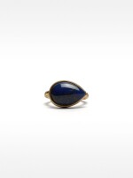 Anillo Con Piedra En Forma De Lágrima indigo