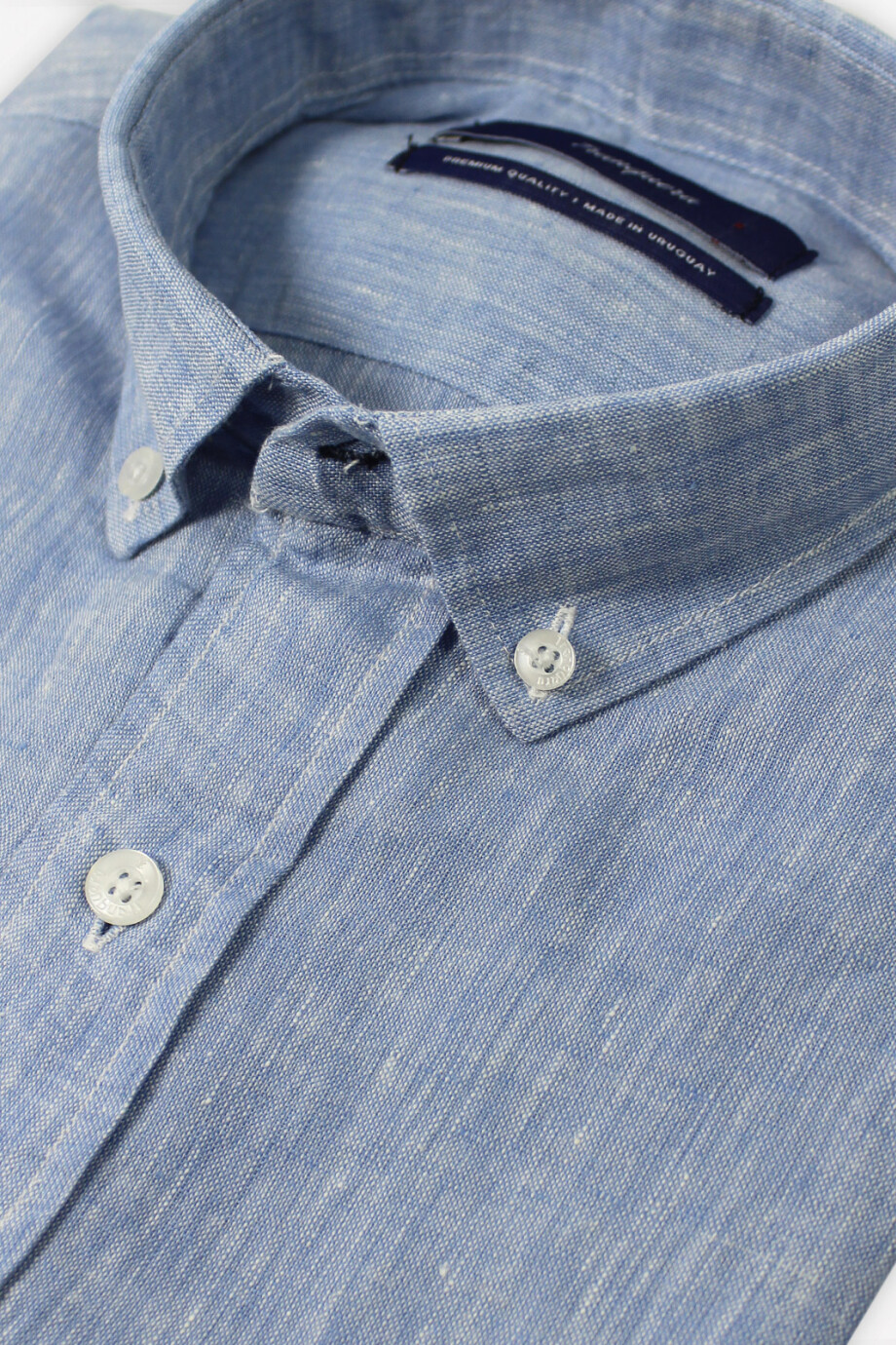 Camisa de Lino Celeste