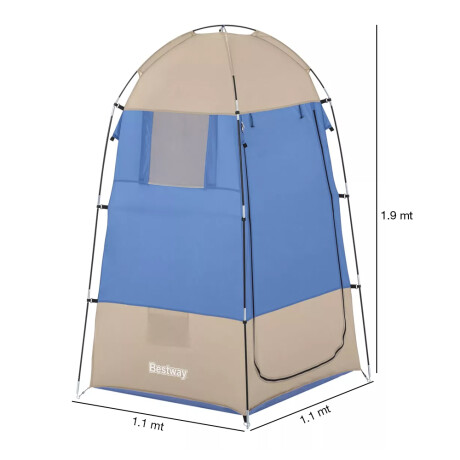 Carpa Camping Baño Bestway Super Comoda Calidad 1x1x1.9mts Celeste/beige
