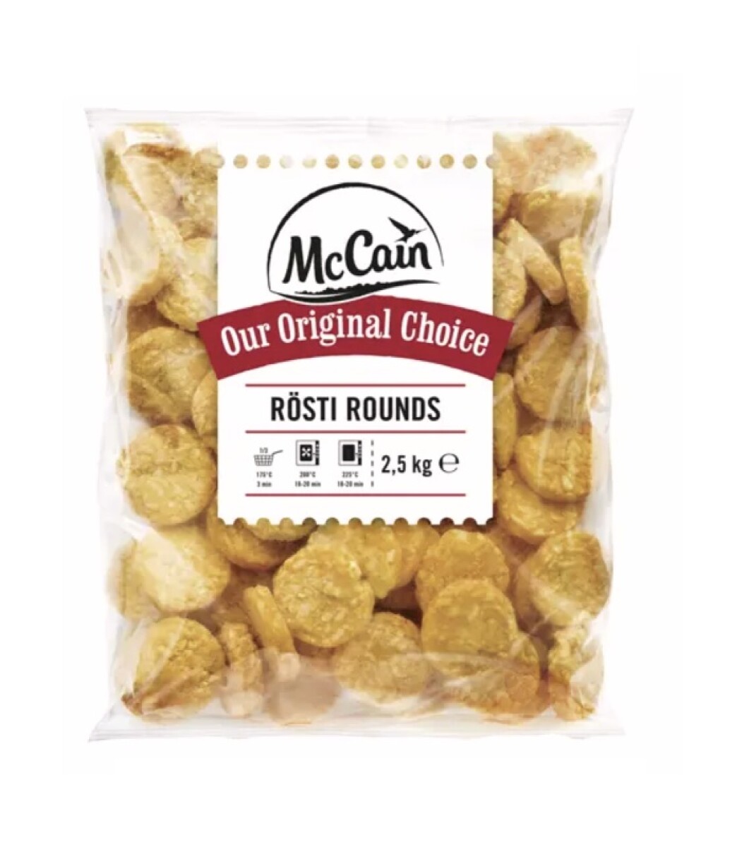 PAPAS ROSTI 2,5 KG (HASH BROWNS) MCCAIN +SOLO PDE O WEB+ 