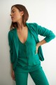 Chaleco de lino verde