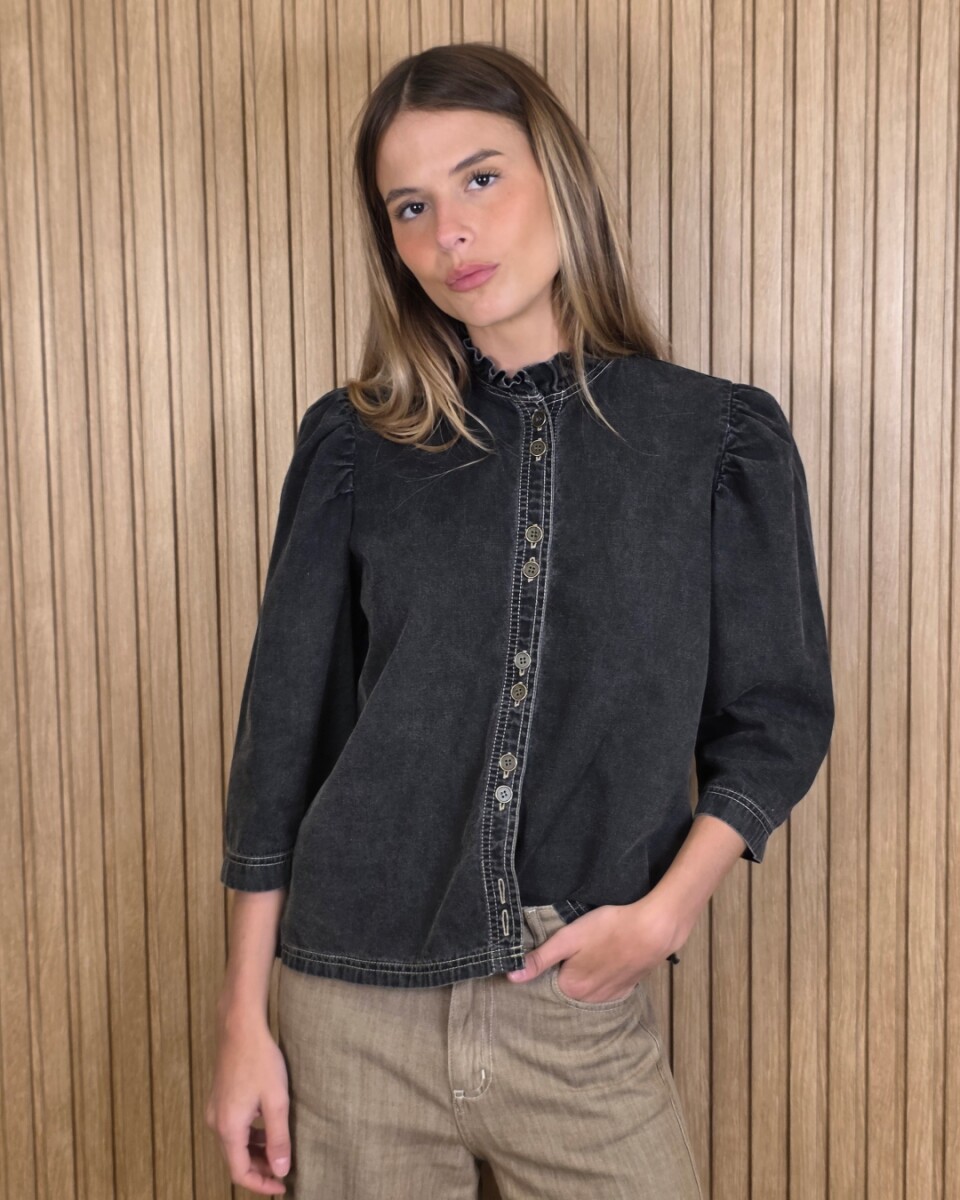 Camisa Carlita - Denim Negro 
