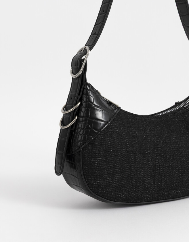 Bandoleras Bandolera Efecto Croco - Negro