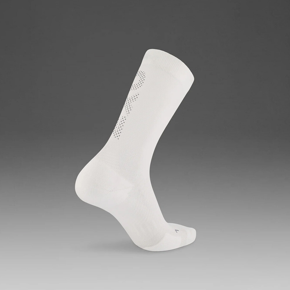 Vectr Reflective Crew Socks White/silver Reflective