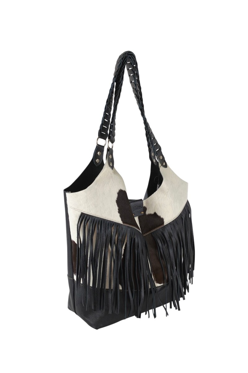Bolso tote de cuero con flecos Bolso tote de cuero con flecos